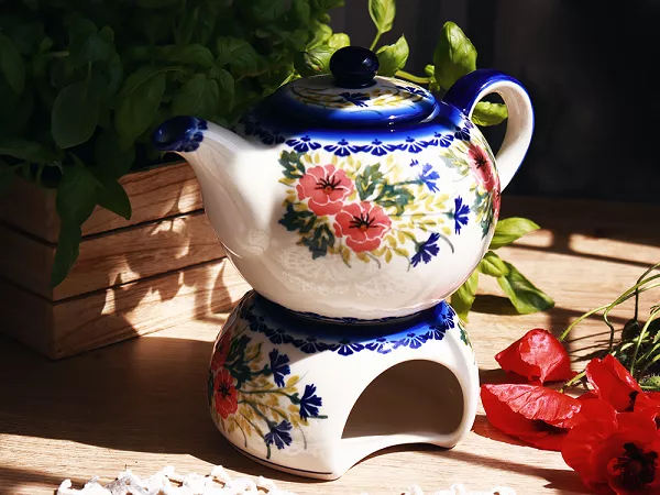 Podgrzewacz (pod czajnik 1,5 L) Bolesławiec - Maki Smolińskiej gat. I