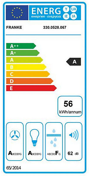 Franke - Hotte aspirante - 720 m3h - 60 cm - silencieuse
