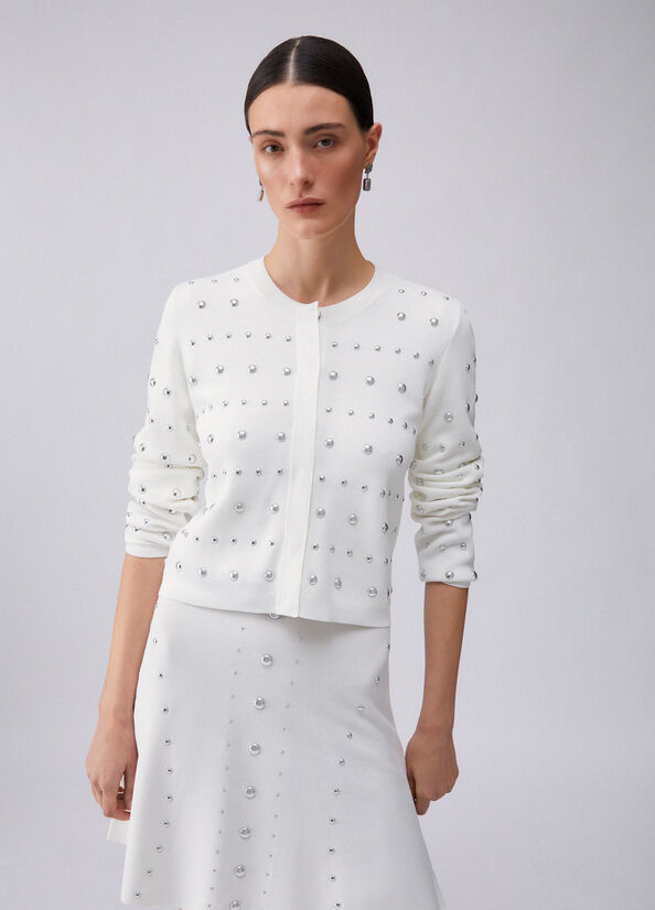 Cardigan con borchie