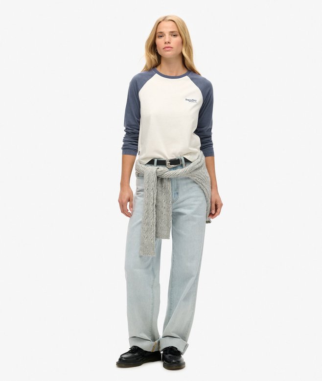 Essential Logo Long Sleeve Baseball Top