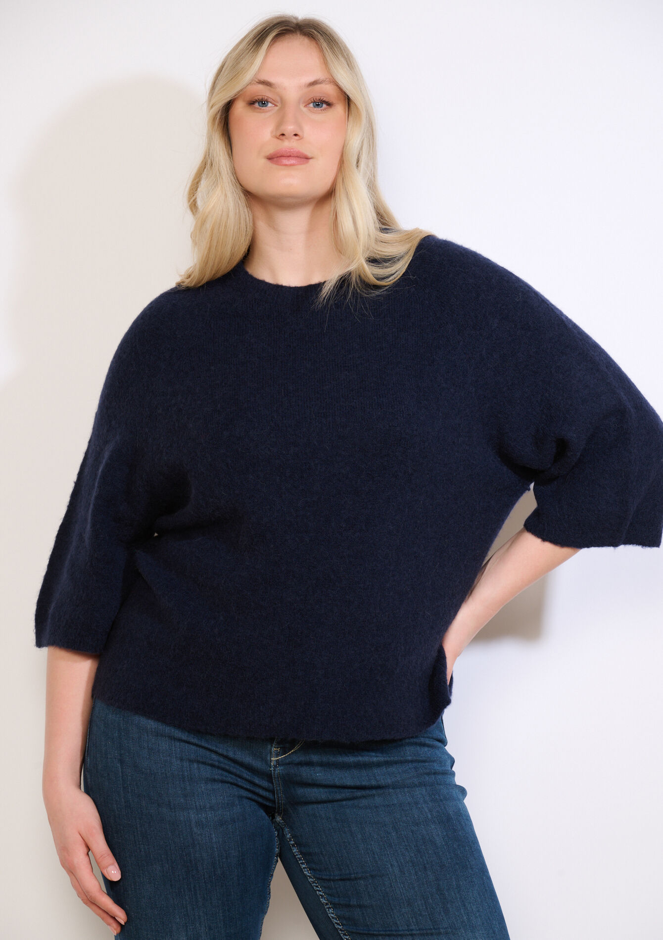 Zachte trui met 3/4-mouw