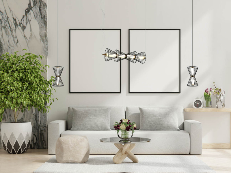 Lampa wisząca SANKE czarna LED 1x8W Ciepła biel 380lm Italux