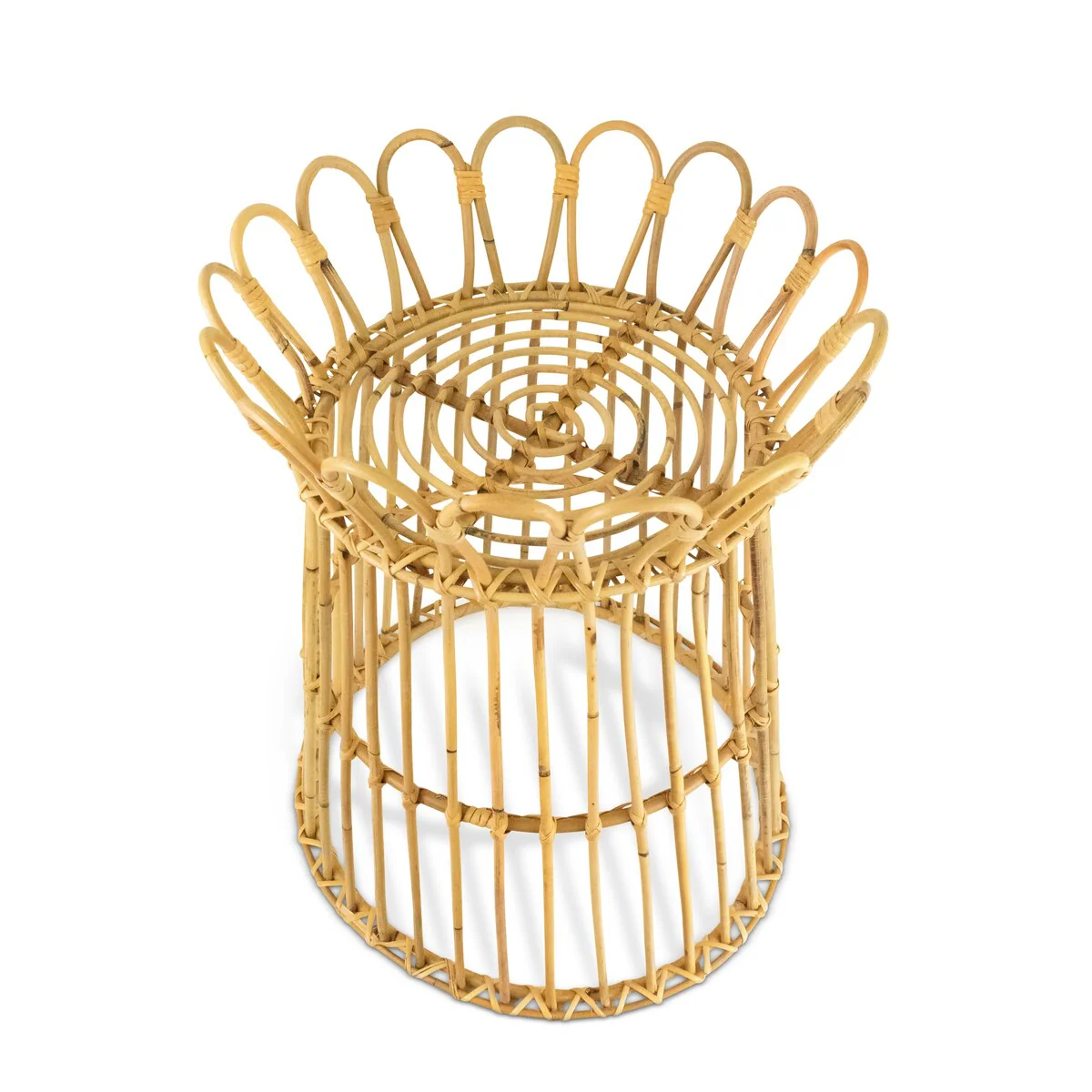 18 Hand Woven Rattan Plant Stand Basket Indoor Garden Wicker Planter Pot Holder - 18.5 tall x 16.5 deep x 15 wide