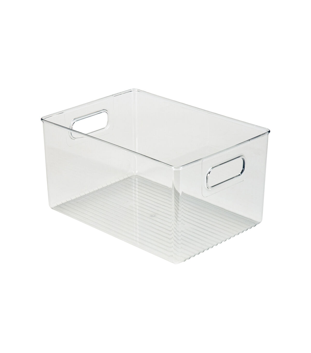 Simplify 11 x 6 Clear Vertical Stripe Organizer With Cutout Handles