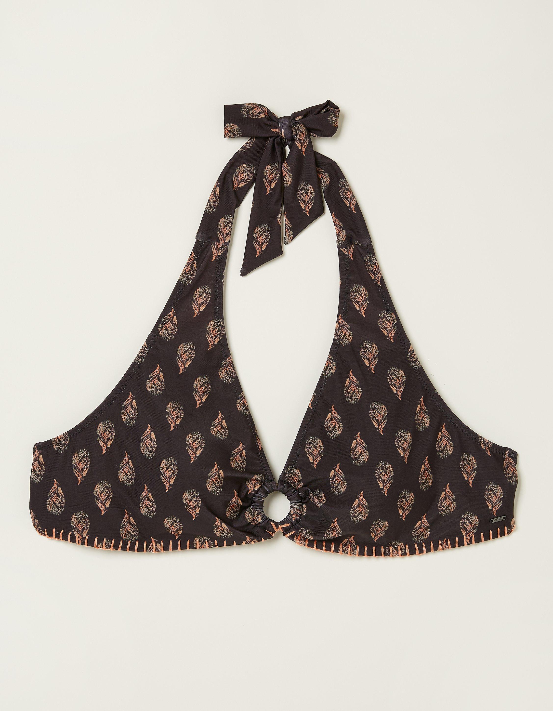 Woodblock Bikini Top