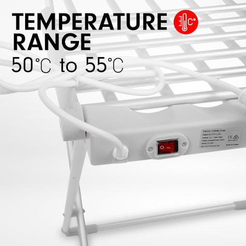 NNEDPE Heated Towel Clothes Rack Dryer Warmer Bathroom Air Warmer 230W