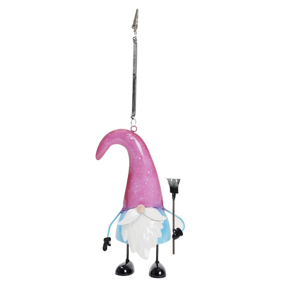 Décoration de jardin à poser en métal forme gnome H22cm (3 modèles)