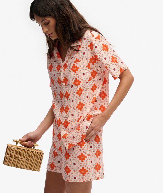 Beach Printed Short Sleeve Shirt