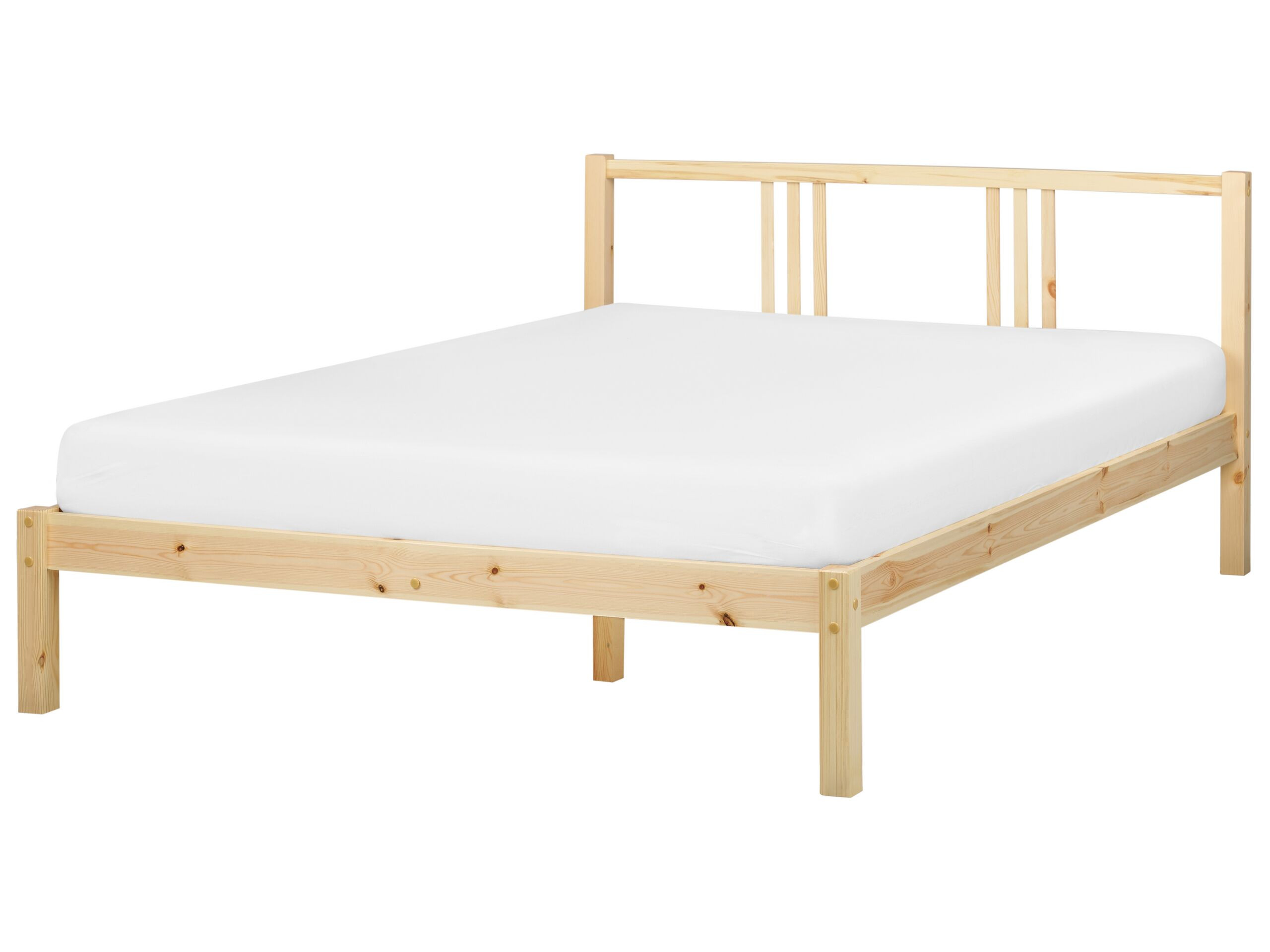 Łóżko podwójne drewno 140x200 jasne drewno