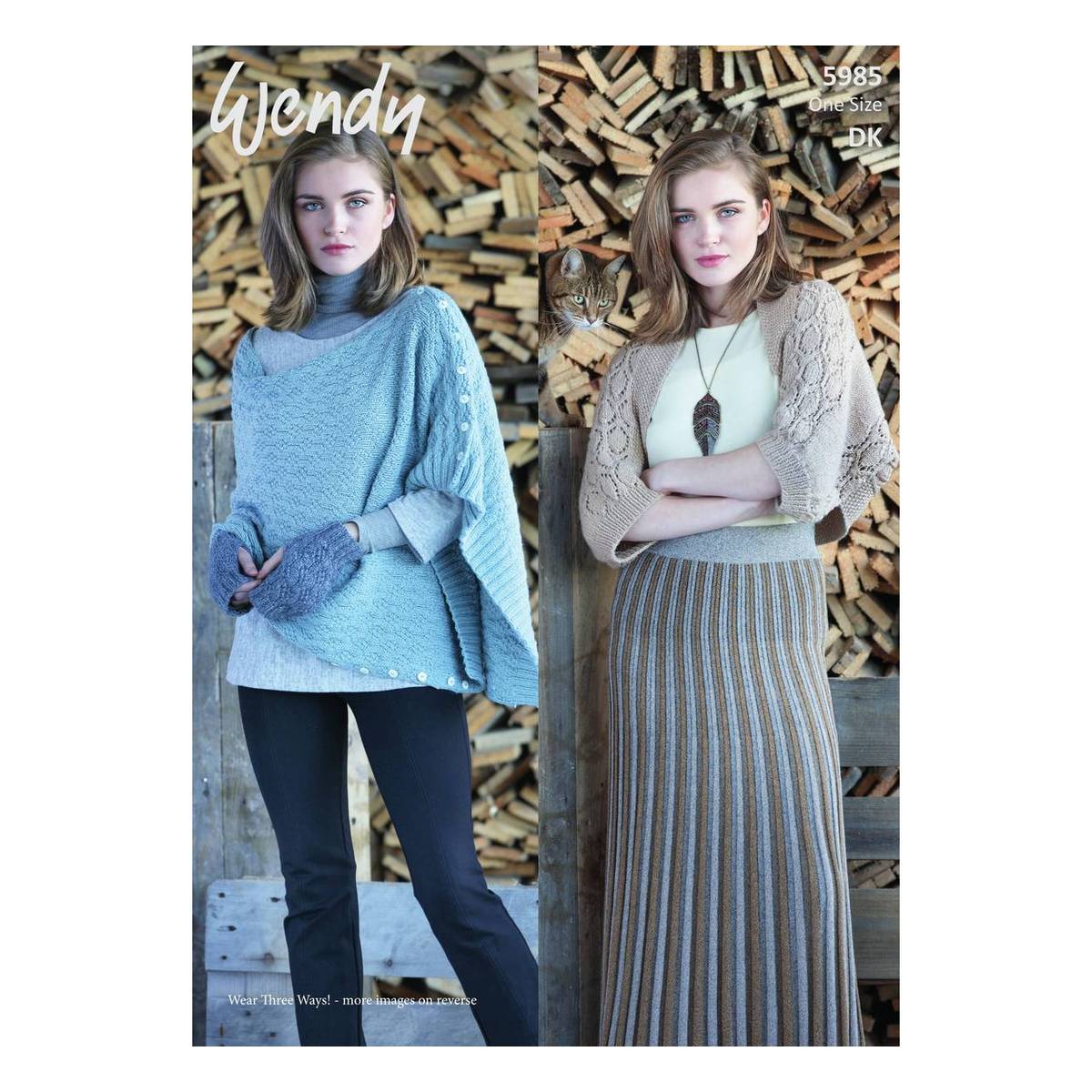 Wendy Pixile DK Shrug Wrap and Wrist Warmers Digital Pattern 5985