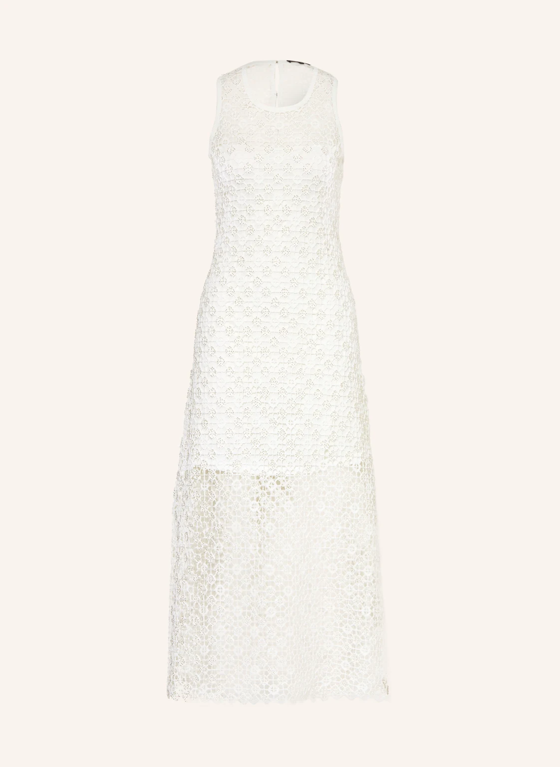 maje Häkelkleid mit Schmuckperlen