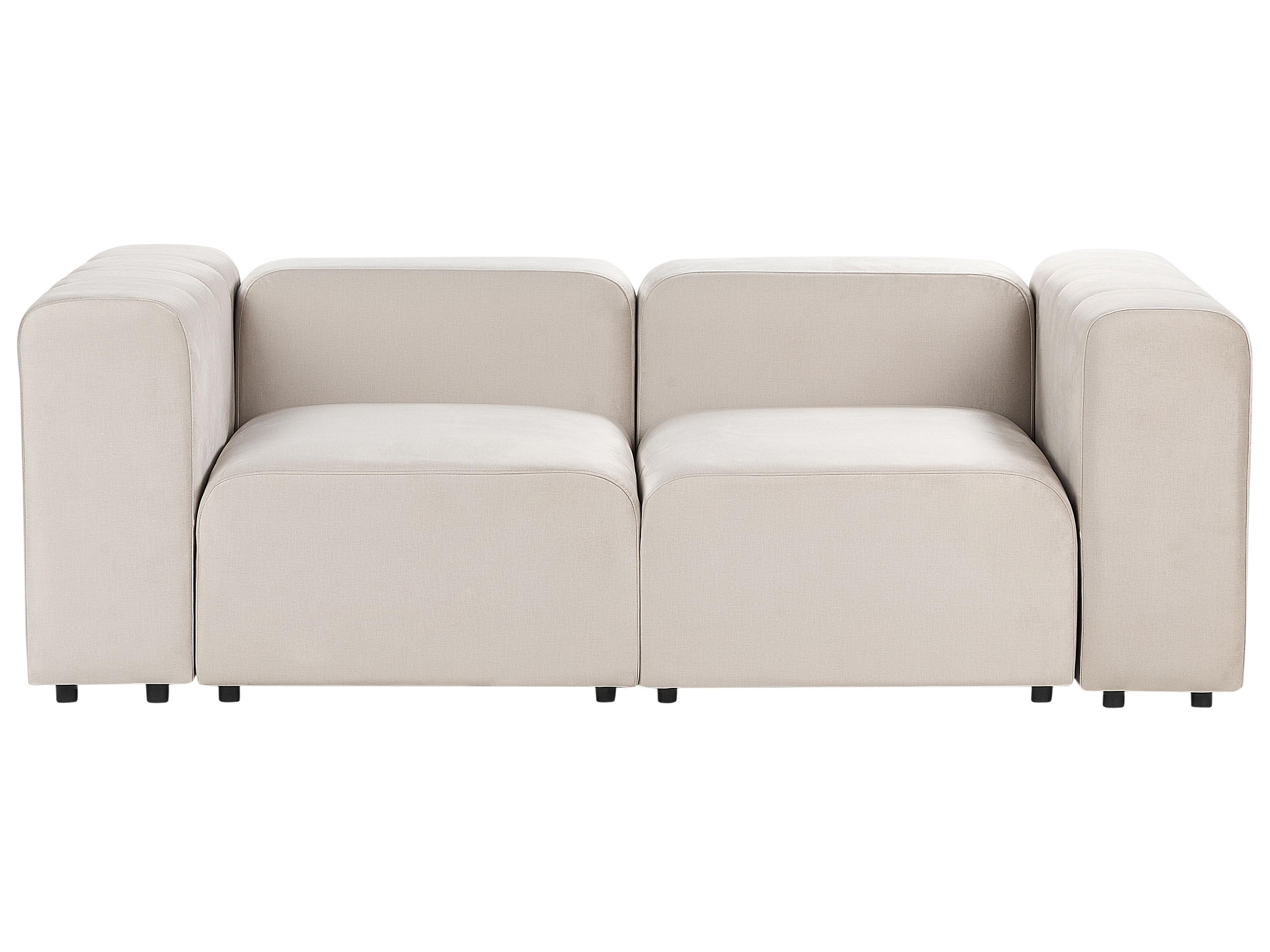 Modular Sofa 2 Seater FALSTERBO Velvet Beige