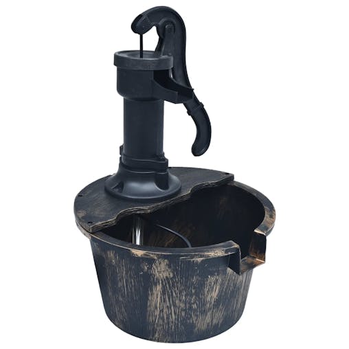 NNEVL Garden Water Fountain Barrel with Pump