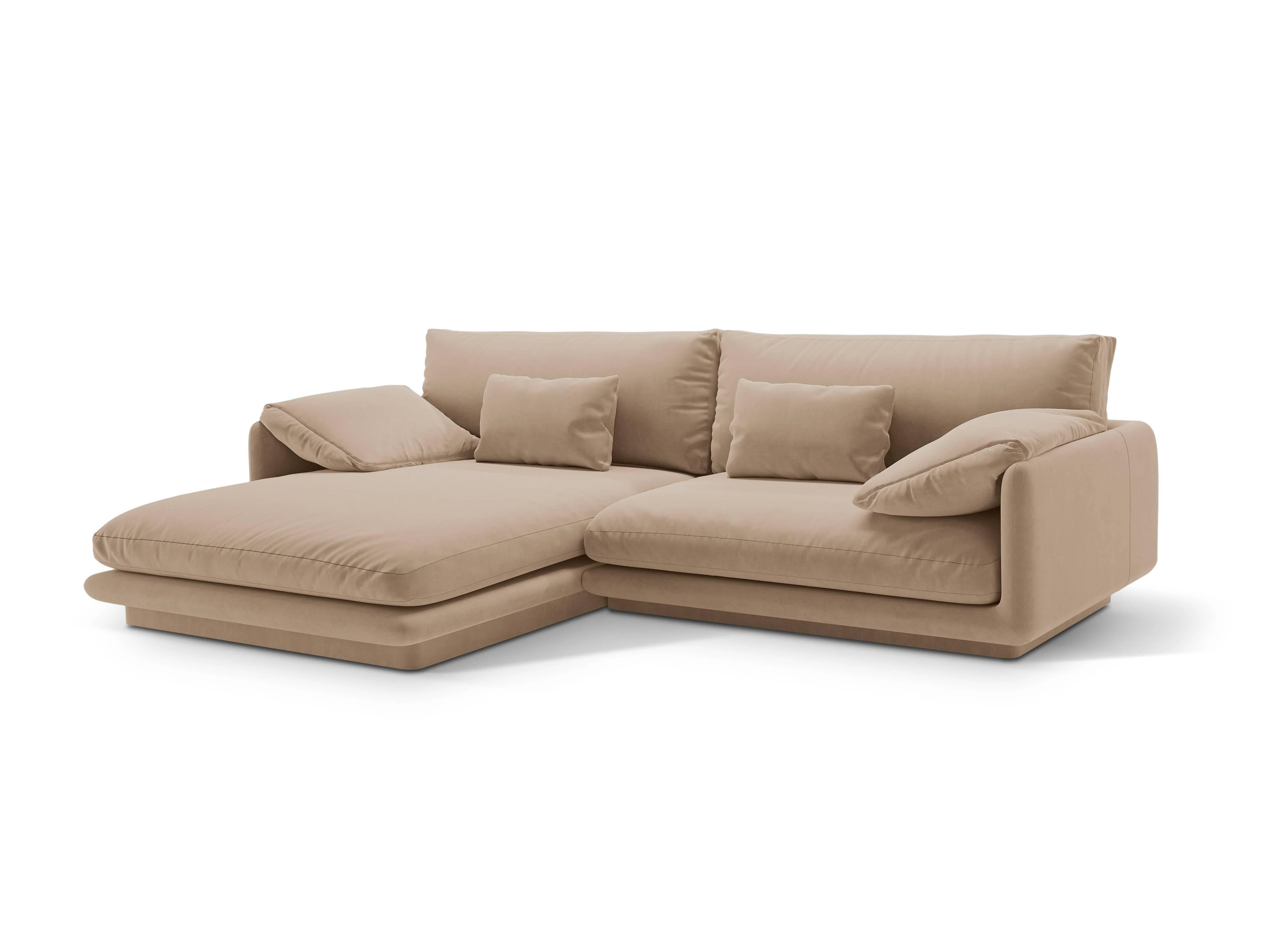 4-zits hoekbank Torino links velvet