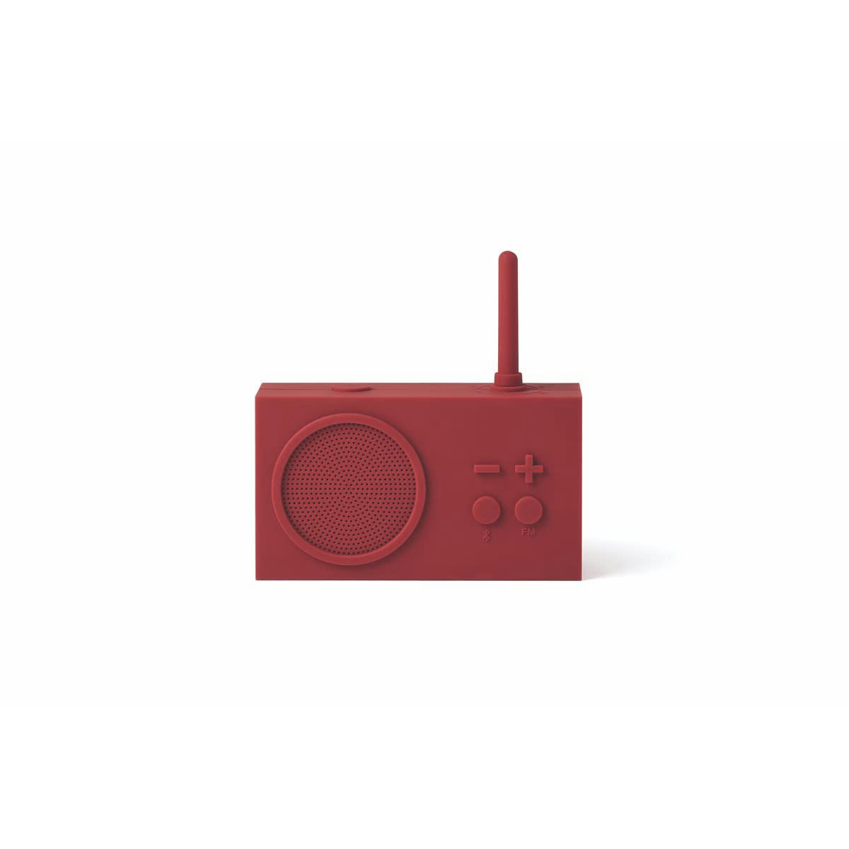 TYKHO 3 - Enceinte Bluetooth et Radio en Gomme Rouge foncé