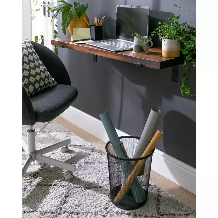 Habitat 12 Litre Waste Paper Bin - Black