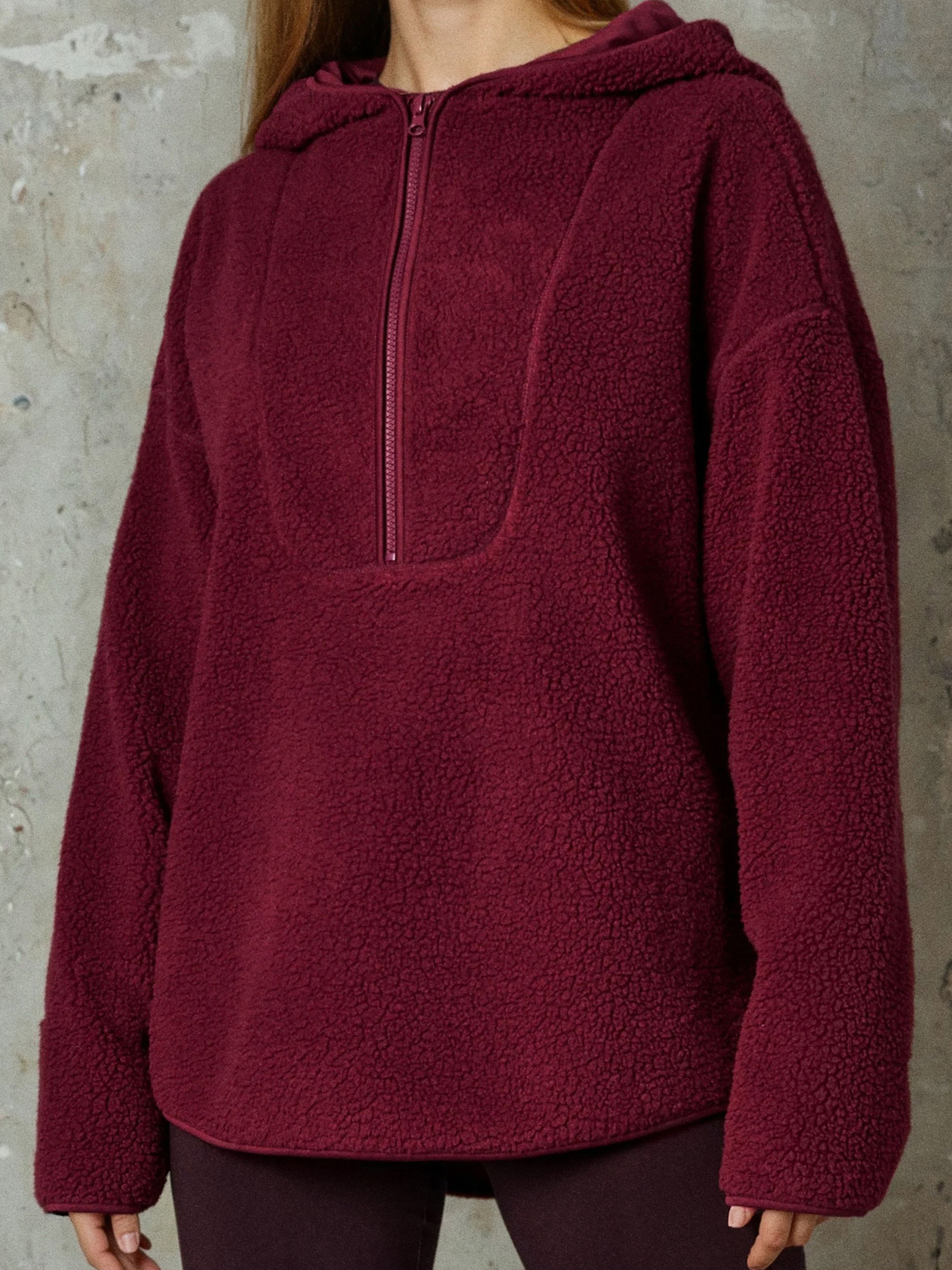 Bluza sherpa z kapturem