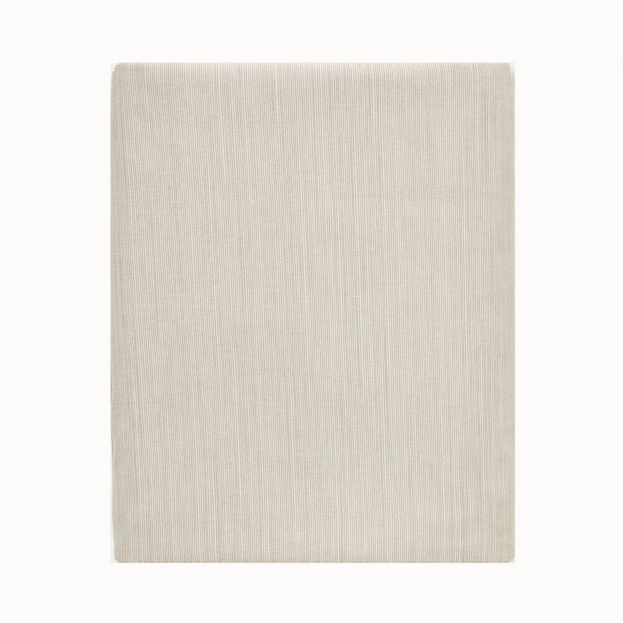 ÉCORCE - Drap plat fines rayures en bambou lin 240 x 300