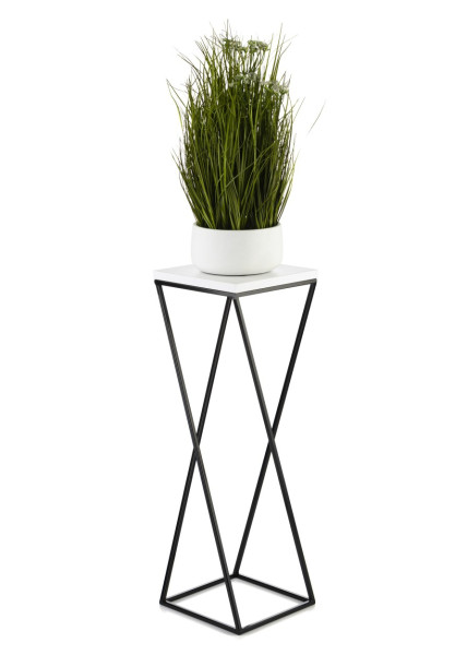Kwietnik stojący na kwiaty LOFT 70 cm z blat biały