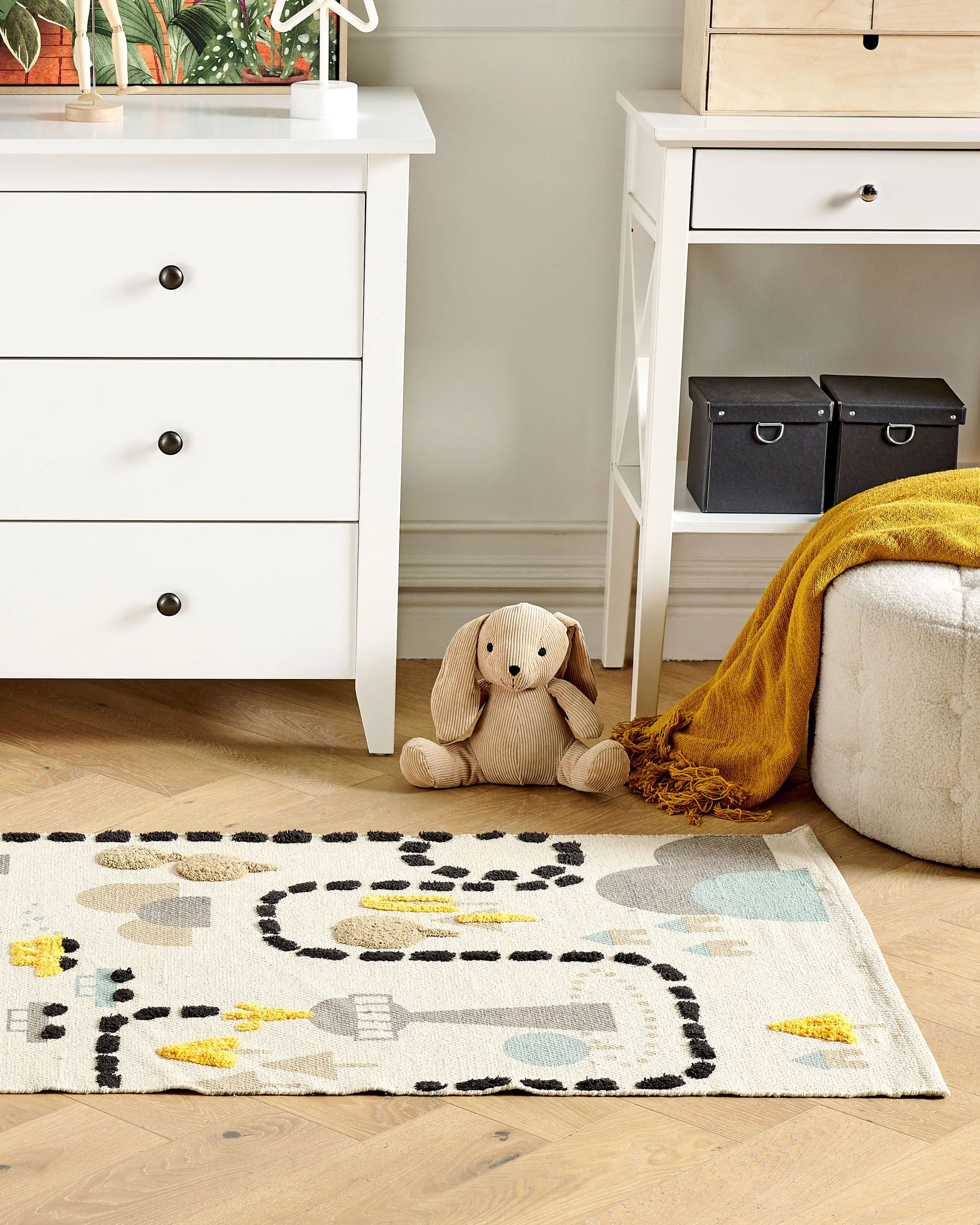 Kids Rug SAZAK Multicolour 80 x 150 cm Cotton