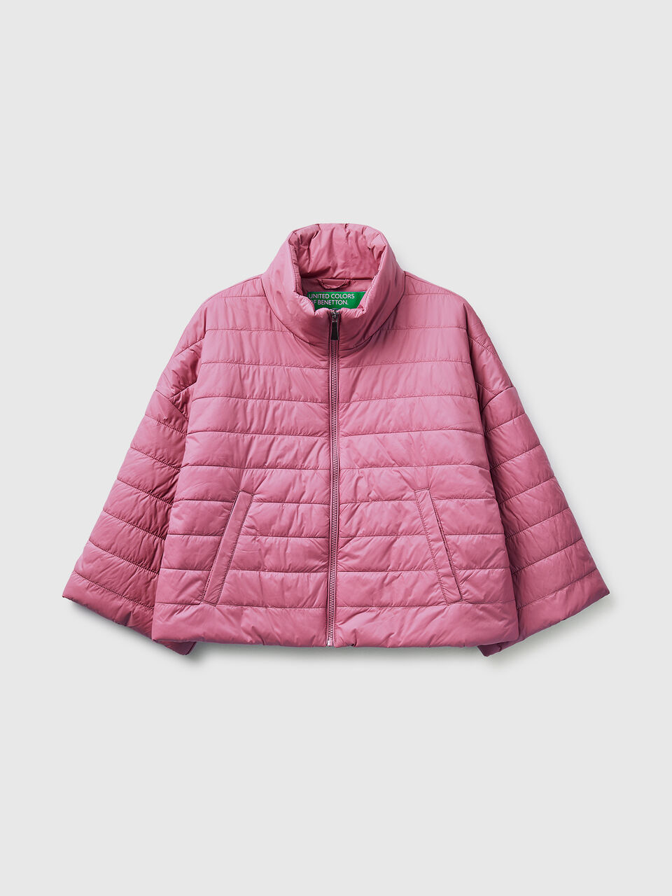 Lightweight padded jacket with 3/4 sleeves