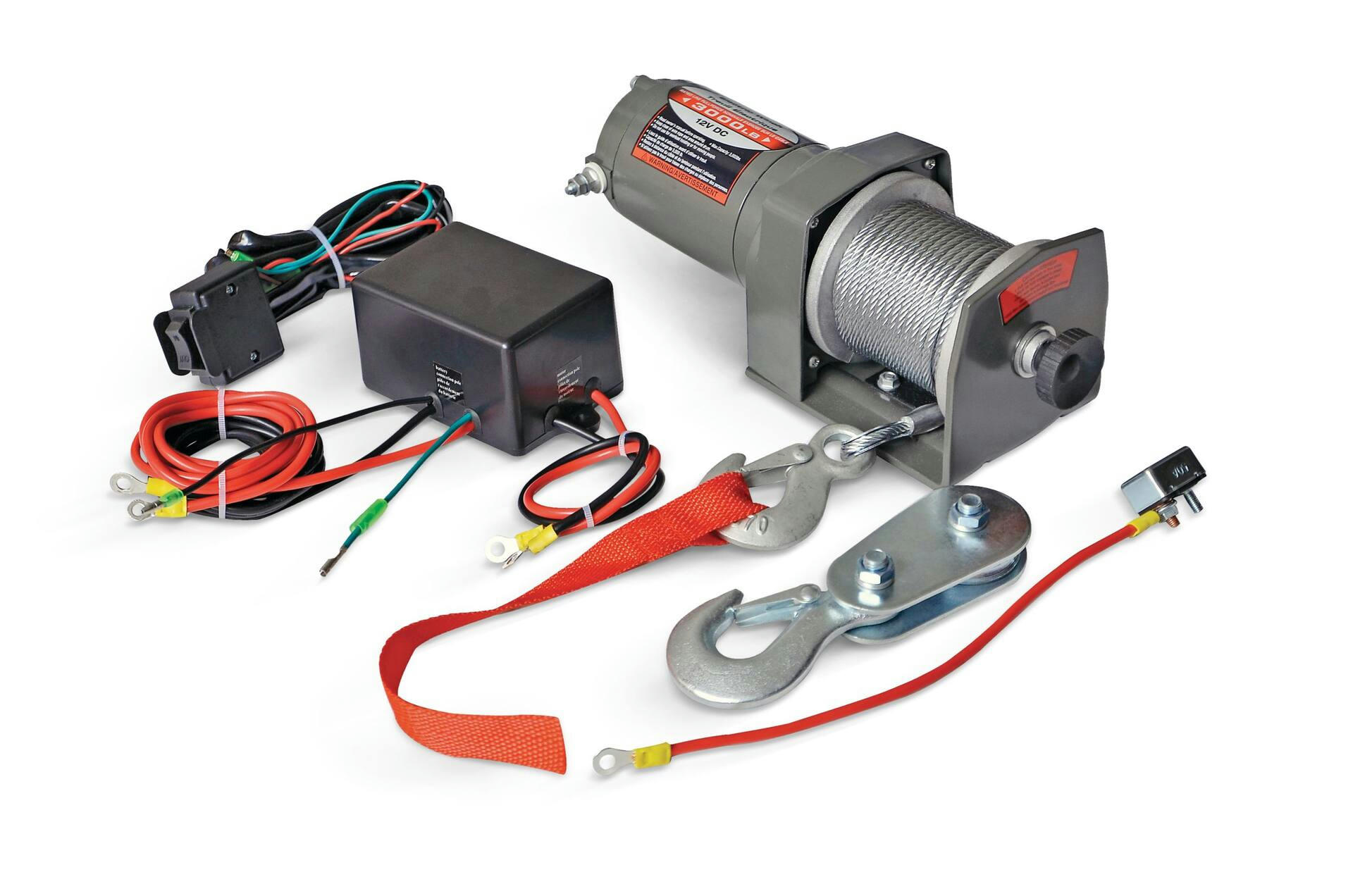 Chima 12V Electric Winch Kit, 3000-lb