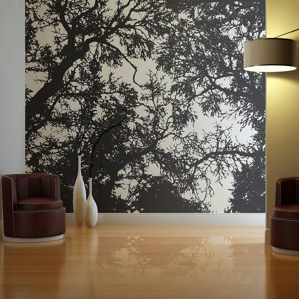 - Papier peint panoramique forêt sombre 250x193 cm