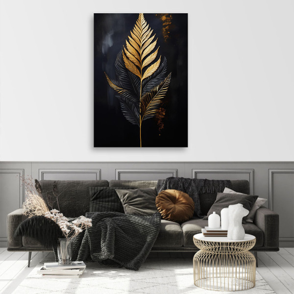 Feeby Obraz na płótnie, Paproć Złoty Liść 40x60