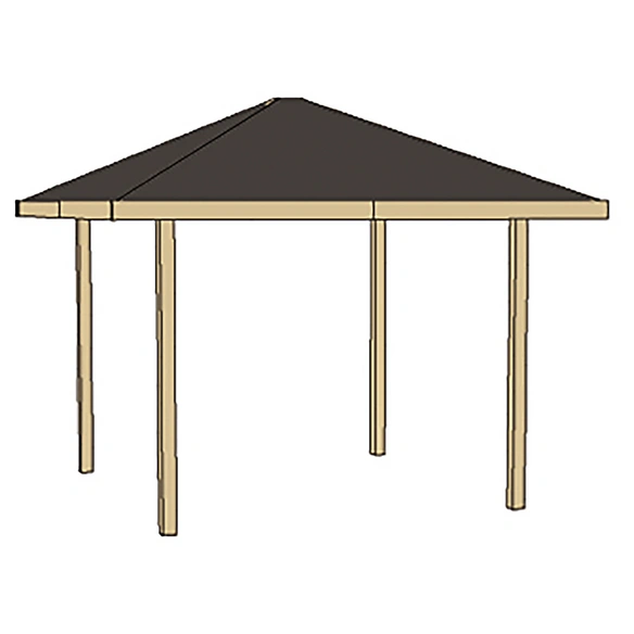 Gartenhaus »651 Gr.3«, Holz, BxHxT: 380 x 299 x 304 cm (Außenmaße inkl. Dachüberstand)