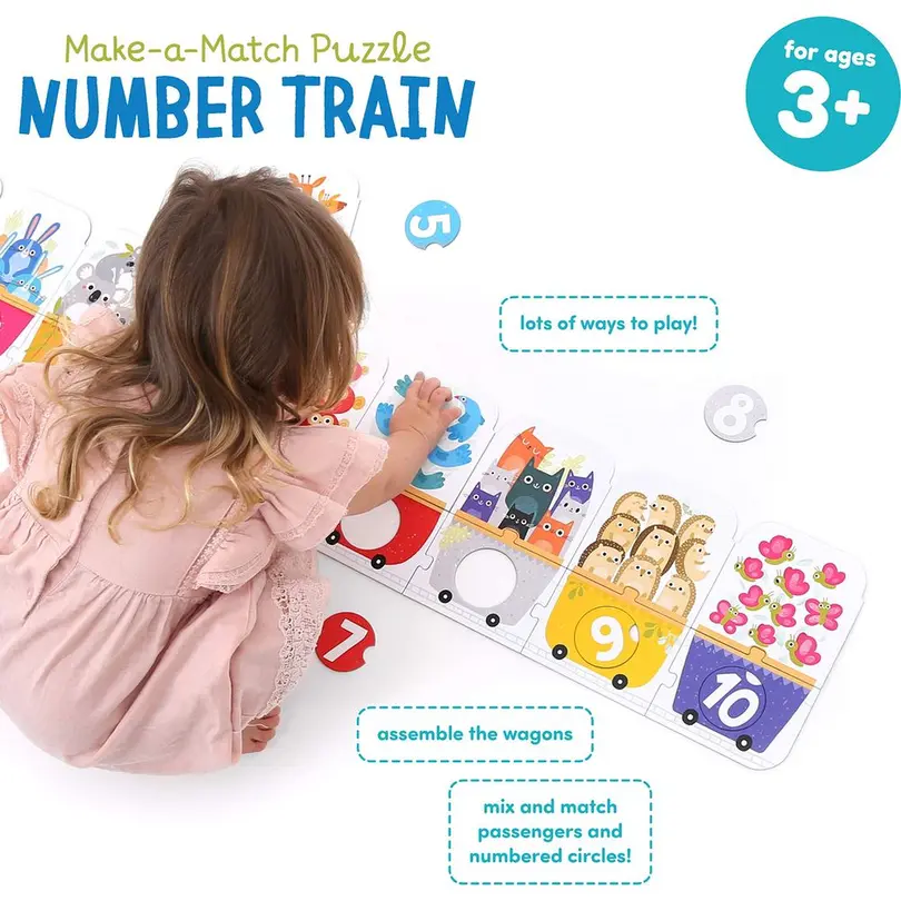 Puzzle 30-teilig Make-a-Match Zahlenzug