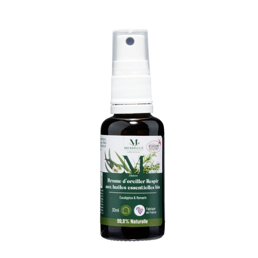 Brume oreiller Mességué Respir bio eucalyptus et romarin 30ml