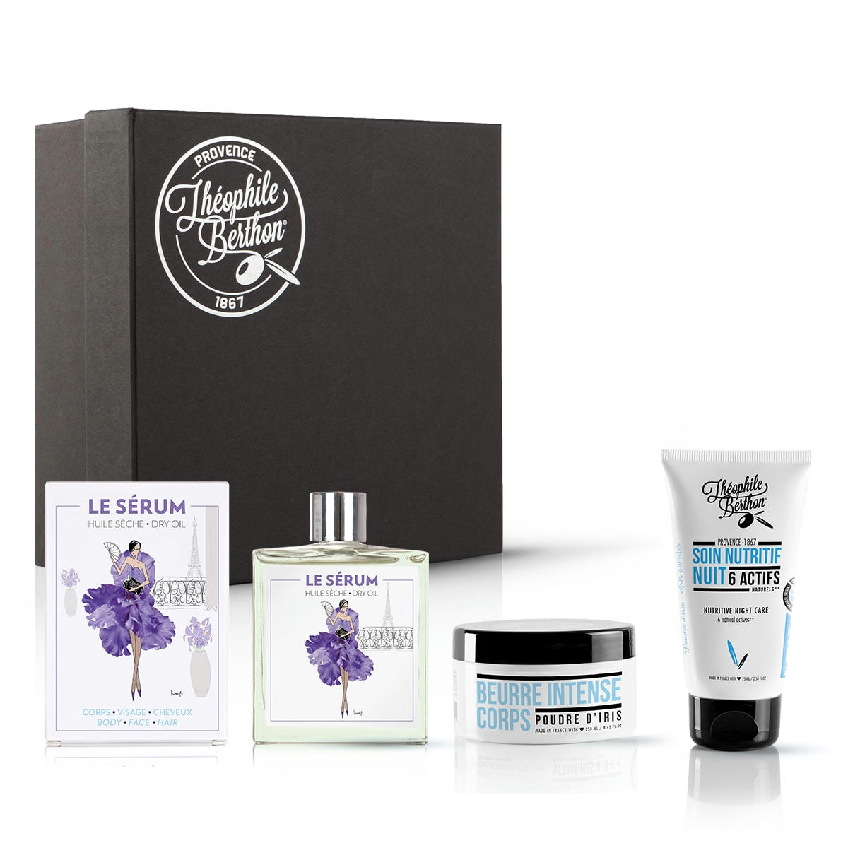 COCOON - Coffret soin visage beurre karité corps et huile sèche multifonctions