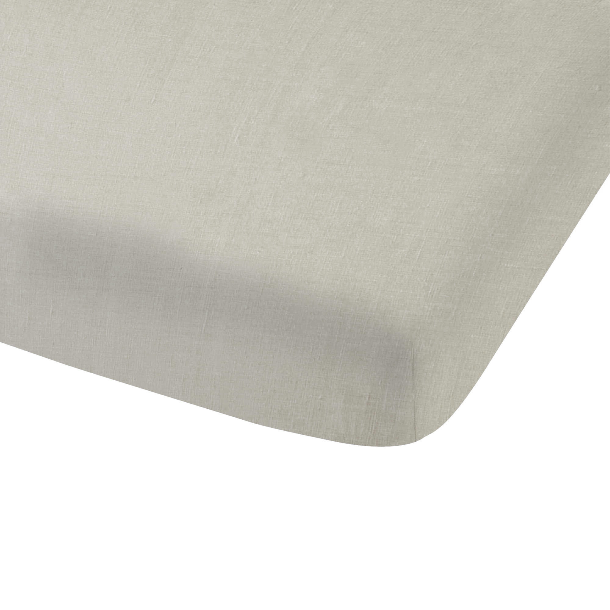 LIN LAVE - Drap-housse uni en lin lavé Naturel 160x200cm - Bonnet 30cm