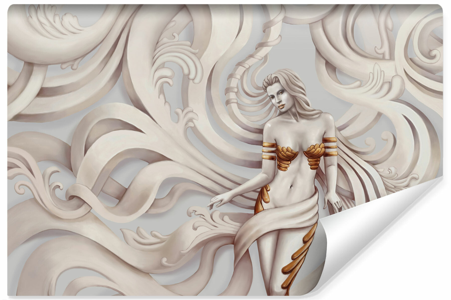 Fototapeta Bogini MEDUZA Kobieta Ornamenty 90x60cm