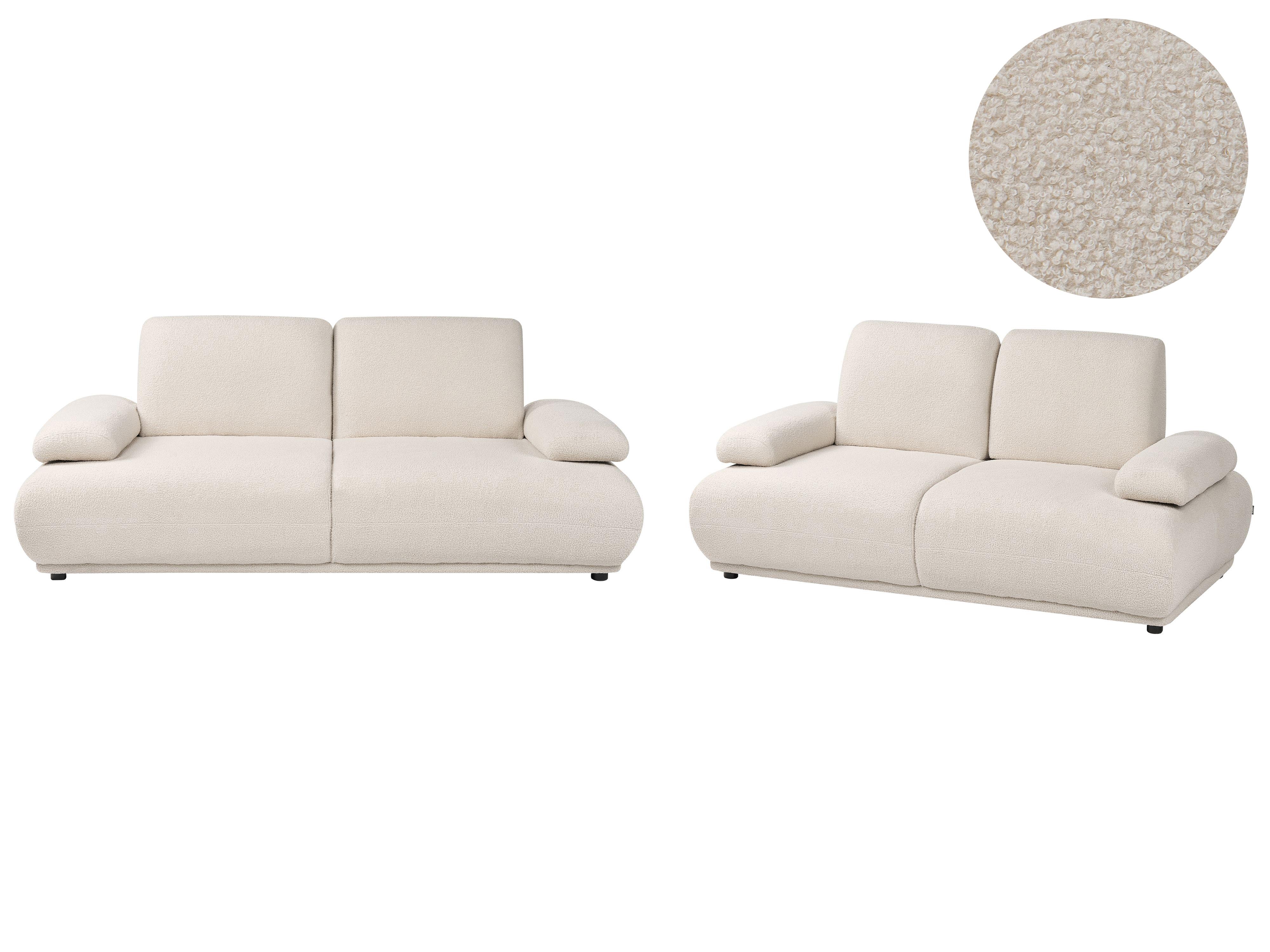 Living Room Set 5 Seater NACKA Boucle Beige