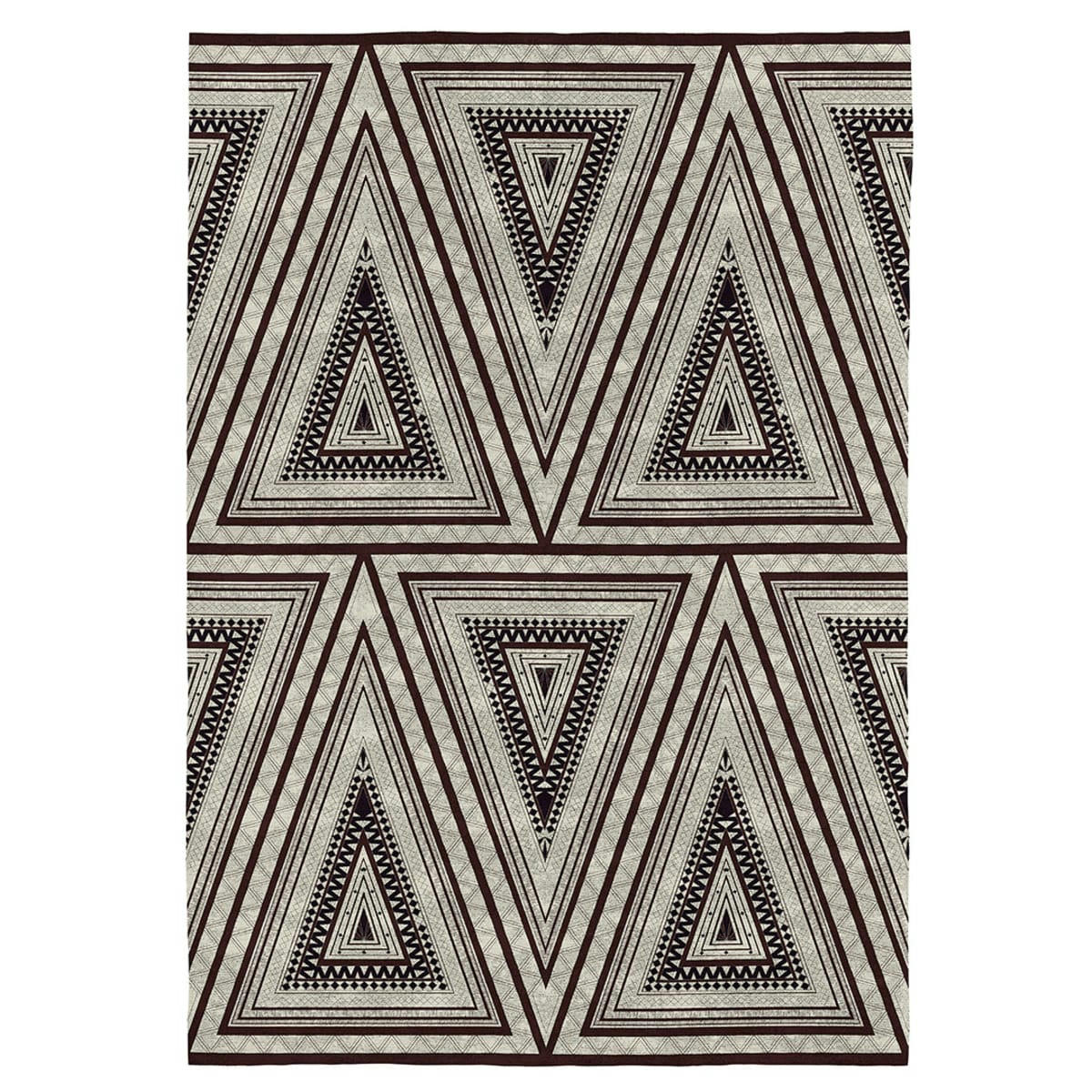 ORVAR - Tapis décoratif en coton en impression digital marron 200x290 cm