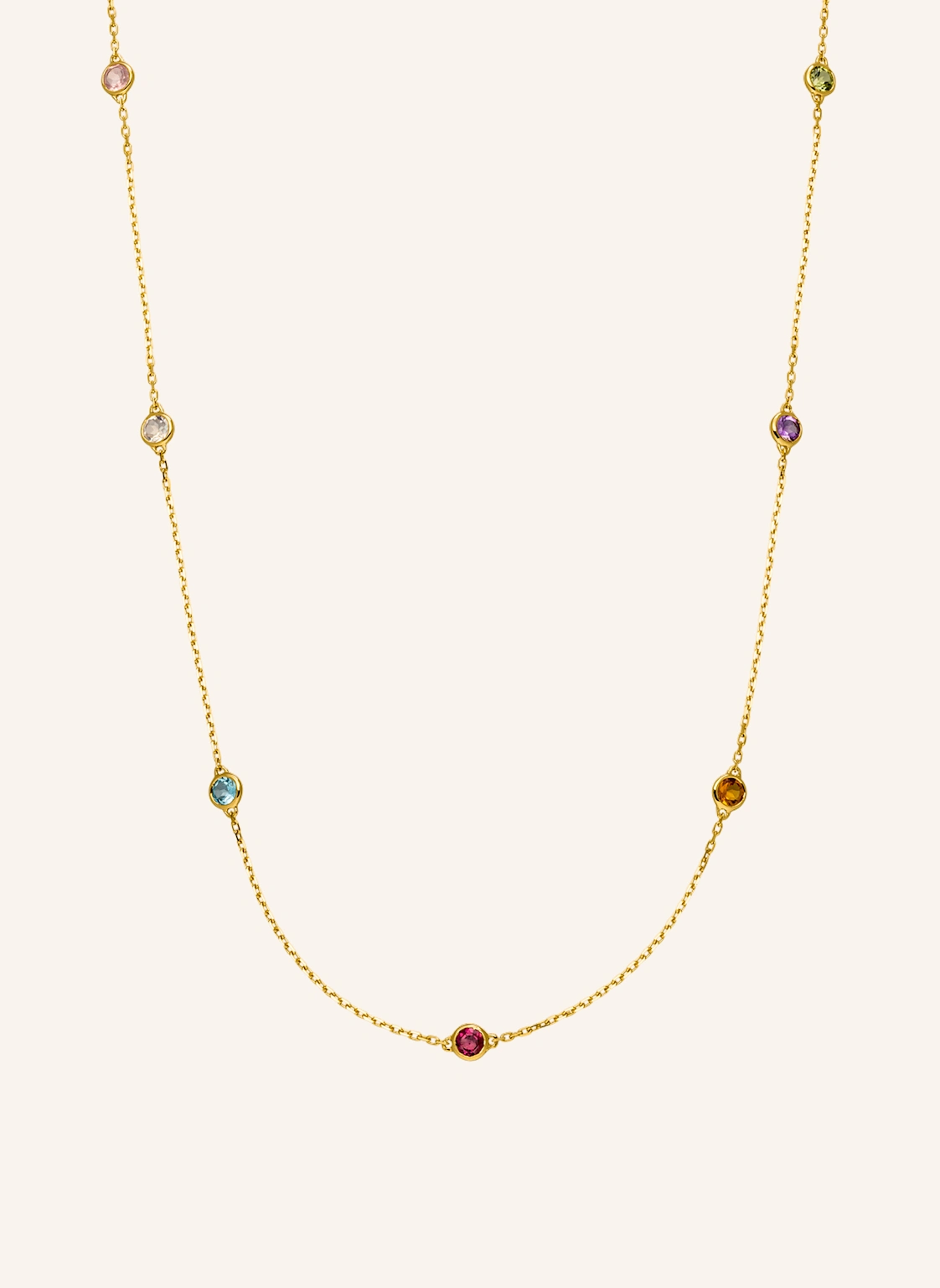 Leaf Halskette FINE GEMS aus 14 Karat Gelbgold