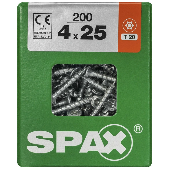 Universalschraube, 4 mm, Stahl, 200 Stk., TRX 4x25 L