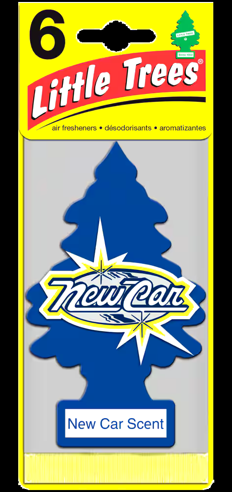 Little Trees Hanging Air Freshener, New Car, 6-pk