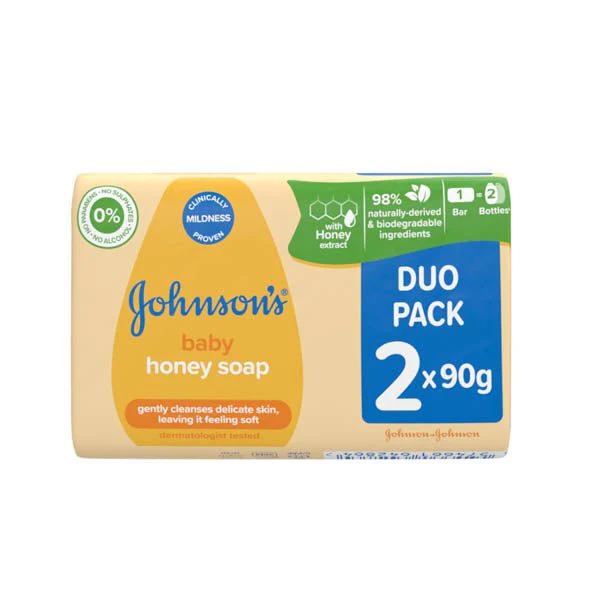 Johnsons Baby Soap Honey 90g 2 Pack