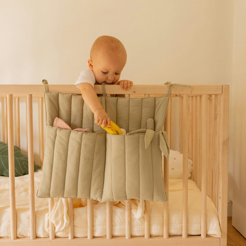 BAMBOO - Cintre pour pochettes de berceau Benjamin Olive 40x50 cm