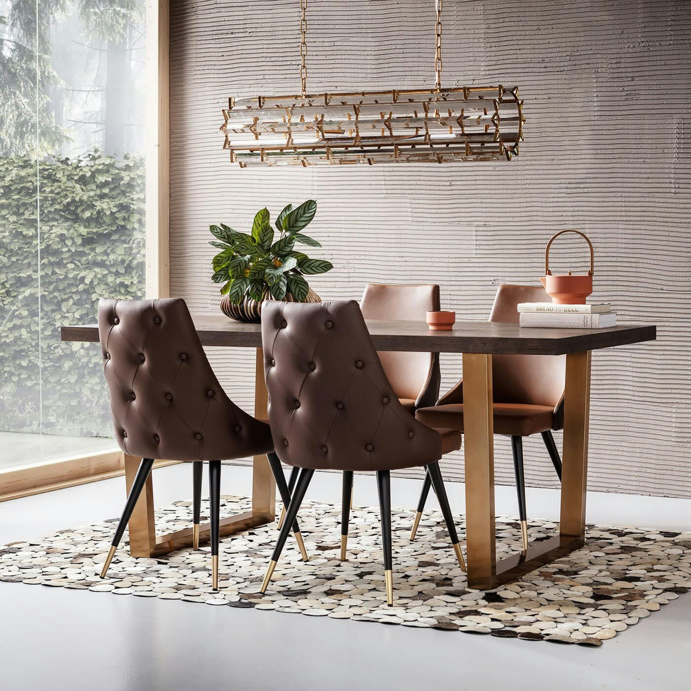 URBAN DESIRE - Chaise marron et acier