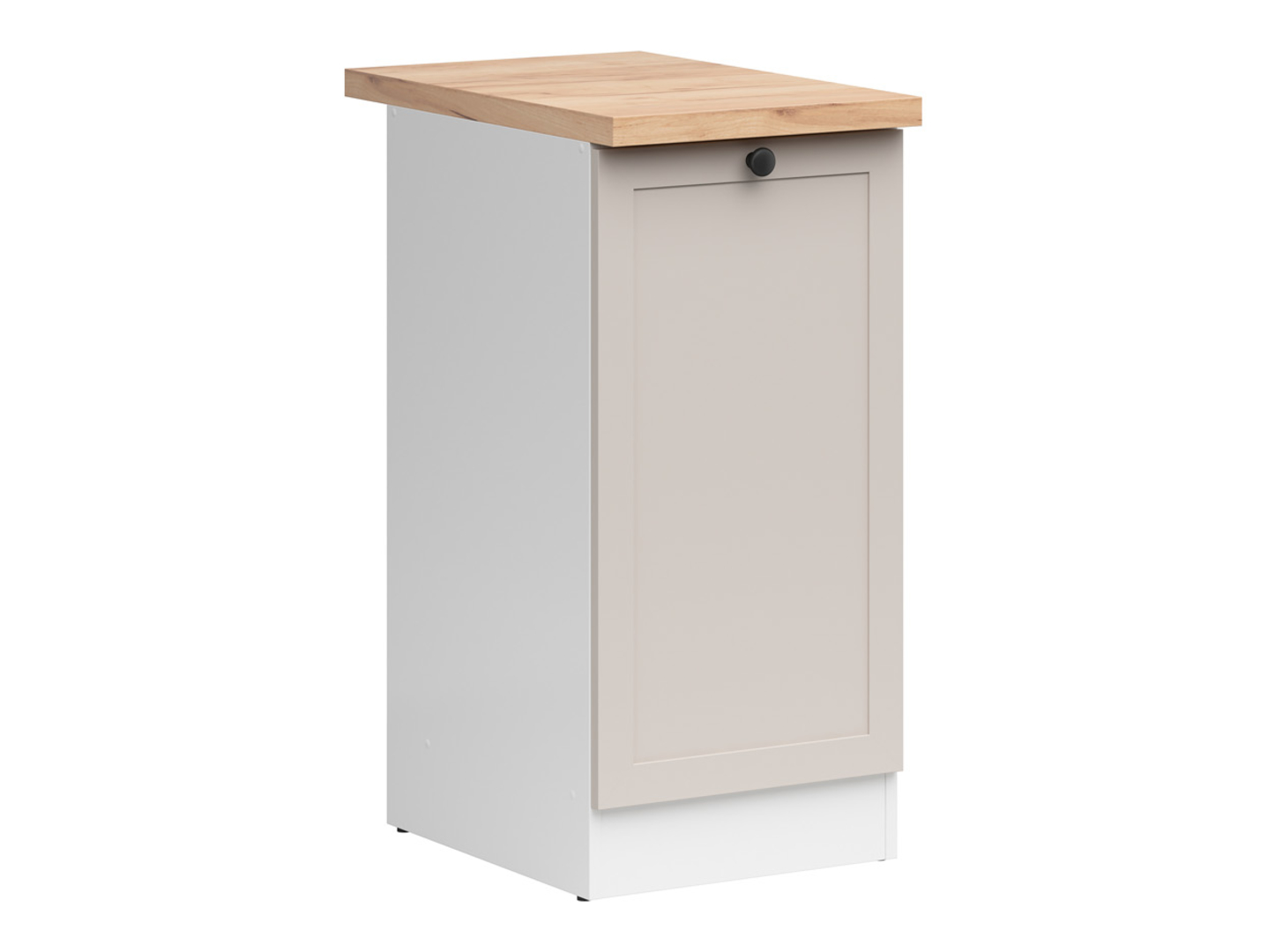 Szafka kuchenna dolna Junona Line 40 cm lewa biały/uni kaszmir z blatem