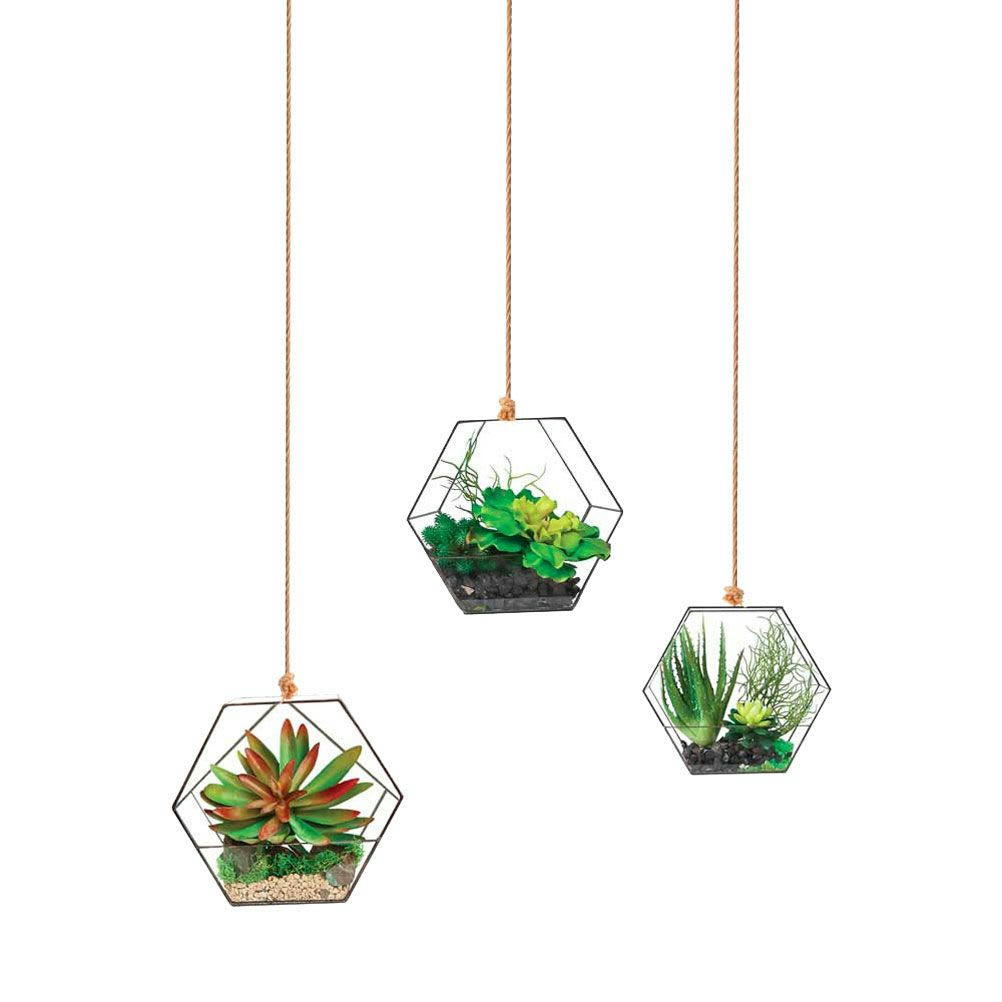 SUSPENSIONS - Autocollant mural suspensions plantes 75x54cm