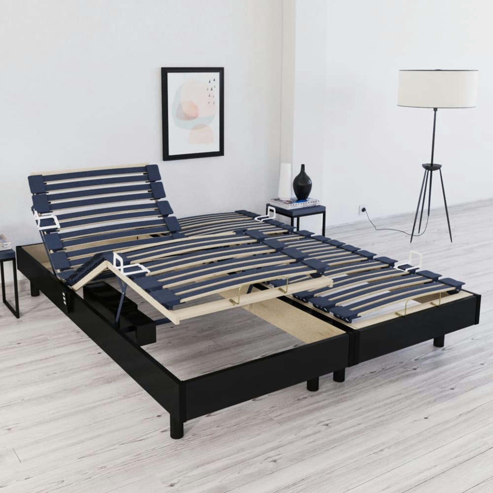 FLEX - Jeu de 2 sommiers électriques  140x190  Lattes