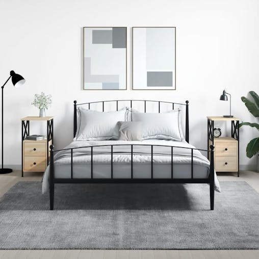 NNEVL Bedside Cabinets 2 pcs Sonoma Oak 34x35.5x70 cm Engineered Wood