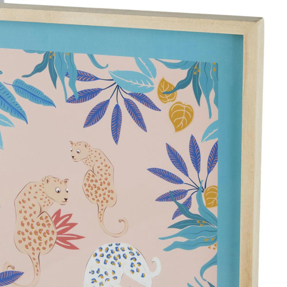 MADRID - Tableau jungle multicolore 40x50