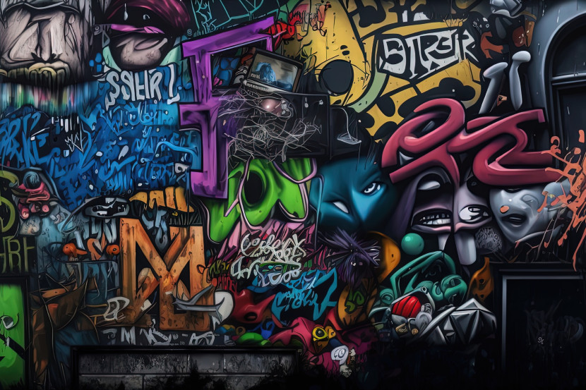 Fototapeta Młodzieżowa Kolorowe Graffiti 90x60cm