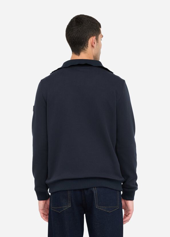 Felpa in cotone con zip