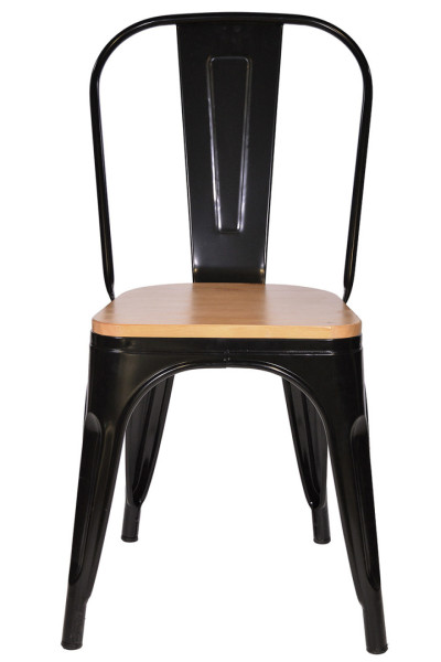 Krzesło metalowe loft CORSICA NERO PINE